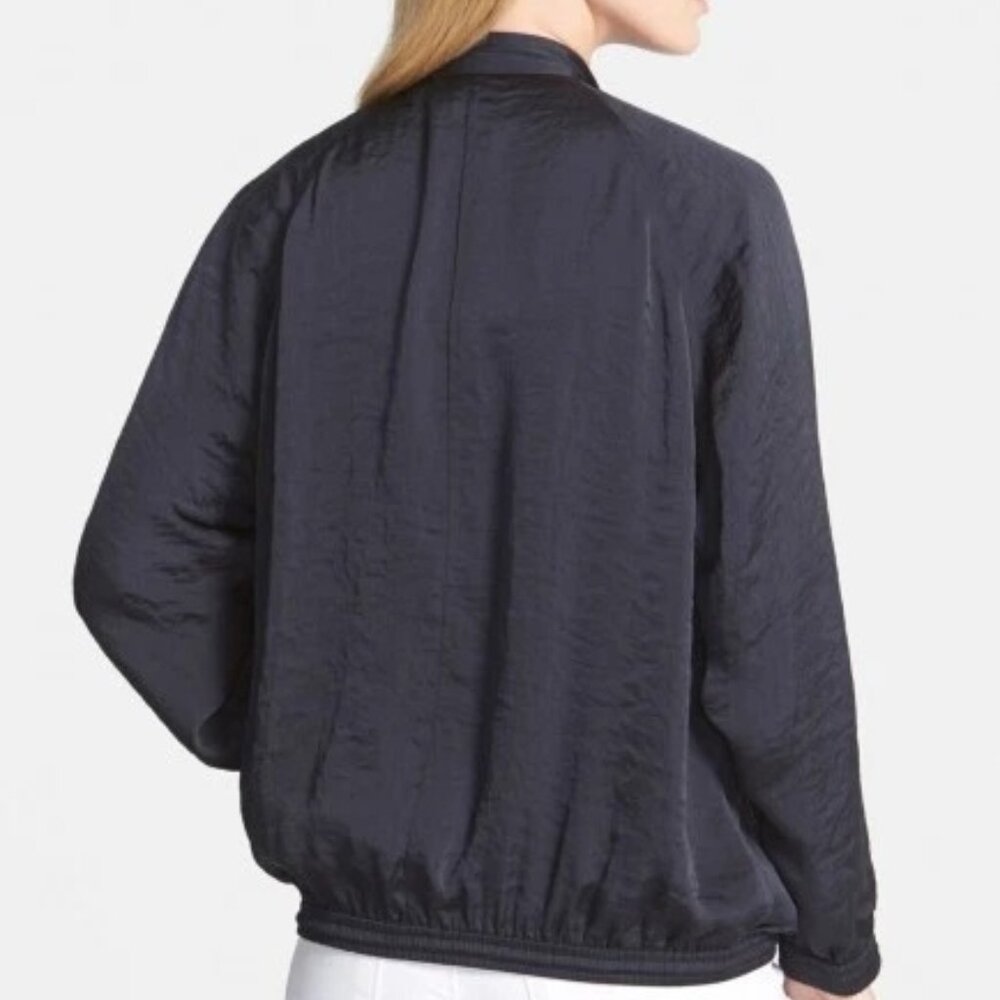 MICHAEL KORS Asymmetrical Oversized Zipper Front NAVY Jacket ( LARGE ) NWT $160 - Picture 3 of 7